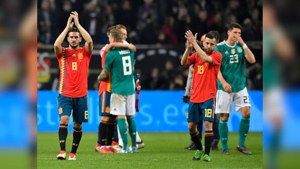 International friendlies: Thomas Mueller's stunning equaliser sees Germany share spoils with rivals Spain