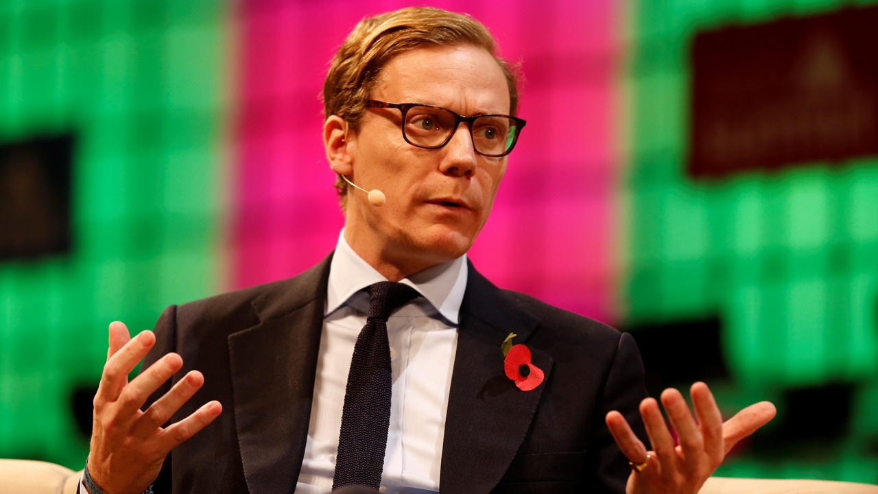 CEO of Cambridge Analytica, Alexander Nix, speaks during the Web Summit, Europe's biggest tech conference, in Lisbon, Portugal, November 9, 2017. REUTERS/Pedro Nunes - RC1C55D2F2F0