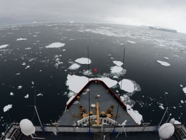   Ice on the continent of Antarctica. AFP 