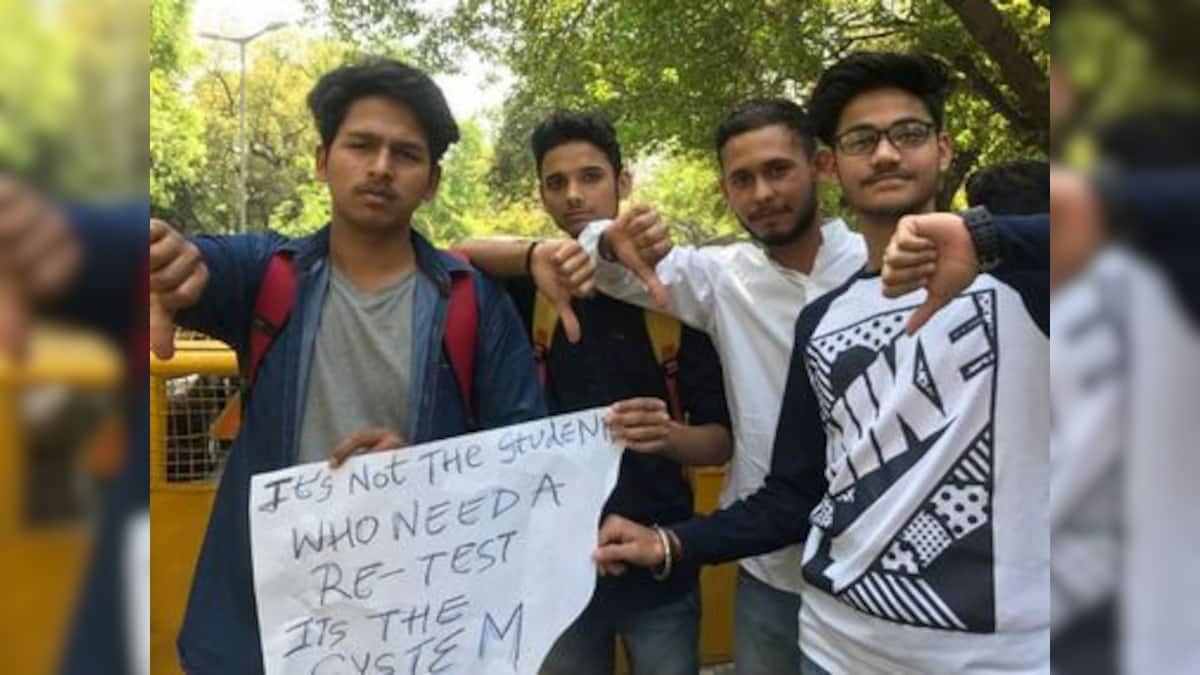 CBSE paper leak row: Congress youth leaders, students hold protests ...