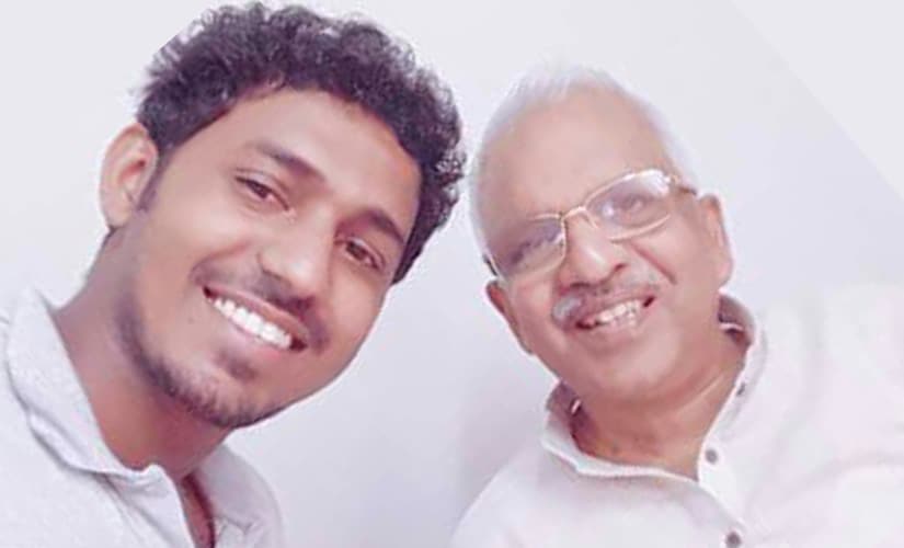 File image of Akash Thillankeri with CPM leader P Jayarajan. Naveen Nair/Firstpost