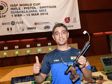 ISSF World Cup: Shahzar Rizvi clinches gold in 10m air pistol with world record score; Jitu Rai, Mehuli Ghosh win bronze ISSF World Cup: Shahzar Rizvi clinches gold in 10m air pistol with world record score; Jitu Rai, Mehuli Ghosh win bronze