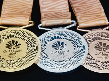 Medals at the Gold Coast event. Image courtesy: Twitter @GC2018