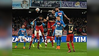 Serie A: Raul Albiol scores as Napoli keep title hopes alive; Mauro Icardi nets four in Inter Milan's rout of Sampdoria