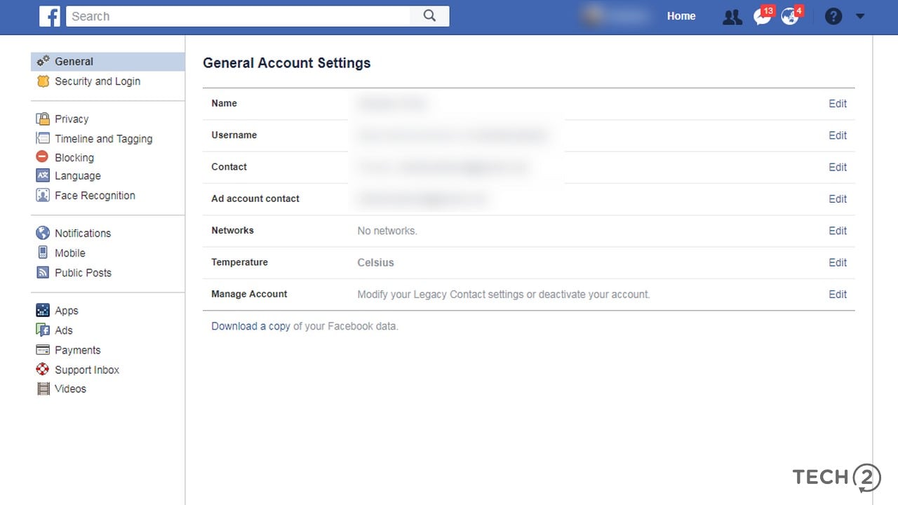 Download a copy of your Facebook data found in Settings under General Account Settings