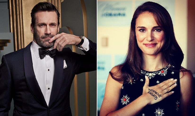 Jon Hamm and Natalie Portman. Image via Twitter