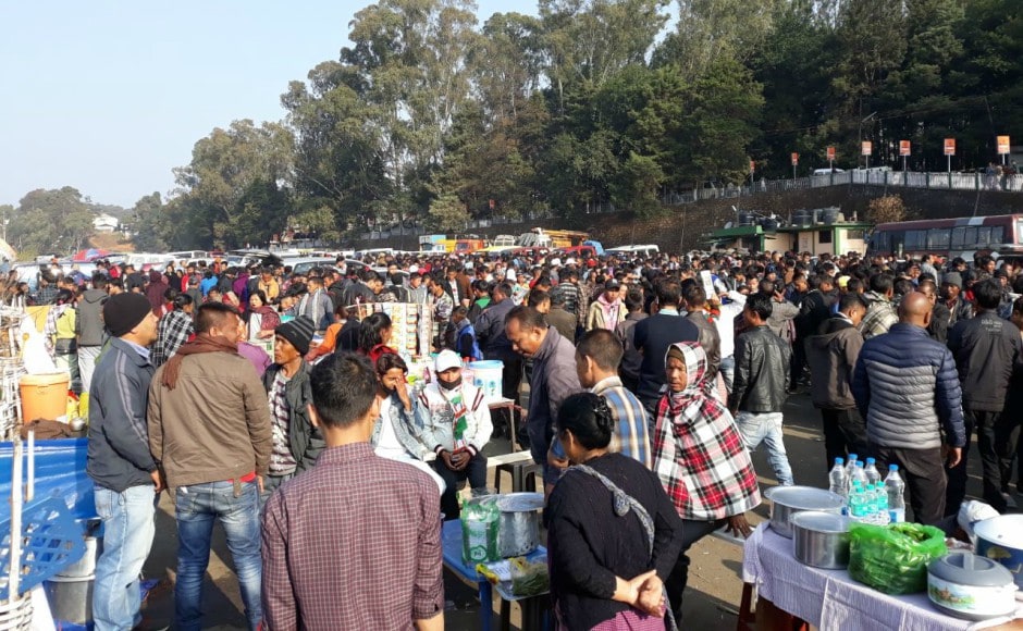 Supporters of political parties gather at the JN Sports Complex, one of the counting centres in Shillong, Meghalaya. Kyrmenlang Uriah/101Reporters Supporters of political parties gather at the JN Sports Complex, one of the counting centres in Shillong, Meghalaya. Kyrmenlang Uriah/101Reporters