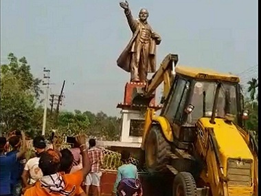 Vladimir Lenin statue razed in Tripura's Belonia town amid chants of Bharat Mata ki Jai: CPM blames BJP workers Vladimir Lenin statue razed in Tripura's Belonia town amid chants of Bharat Mata ki Jai: CPM blames BJP workers