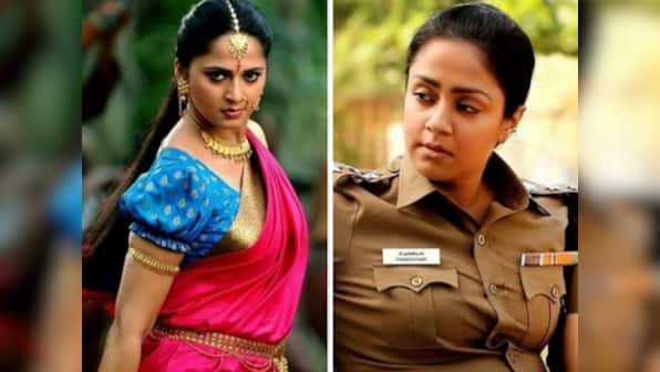 Anushka Shetty may essay Jyothika's role of foul-mouthed police officer in Naachiyaar Telugu remake