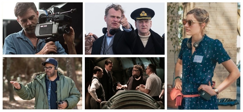 The nominees: Christopher Nolan (Dunkirk), Jordan Peele (Get Out), Greta Gerwig (Lady Bird), Paul Thomas Anderson (Phantom Thread), Guillermo del Toro (The Shape of Water)