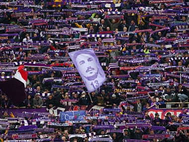 Soccer Football - Serie A - Fiorentina vs Benevento Calcio - Stadio Artemio Franchi, Florence, Italy - March 11, 2018 Fiorentina fans with a banner of former player Davide Astori before the match REUTERS/Alessandro Bianchi TPX IMAGES OF THE DAY - RC11258C6660