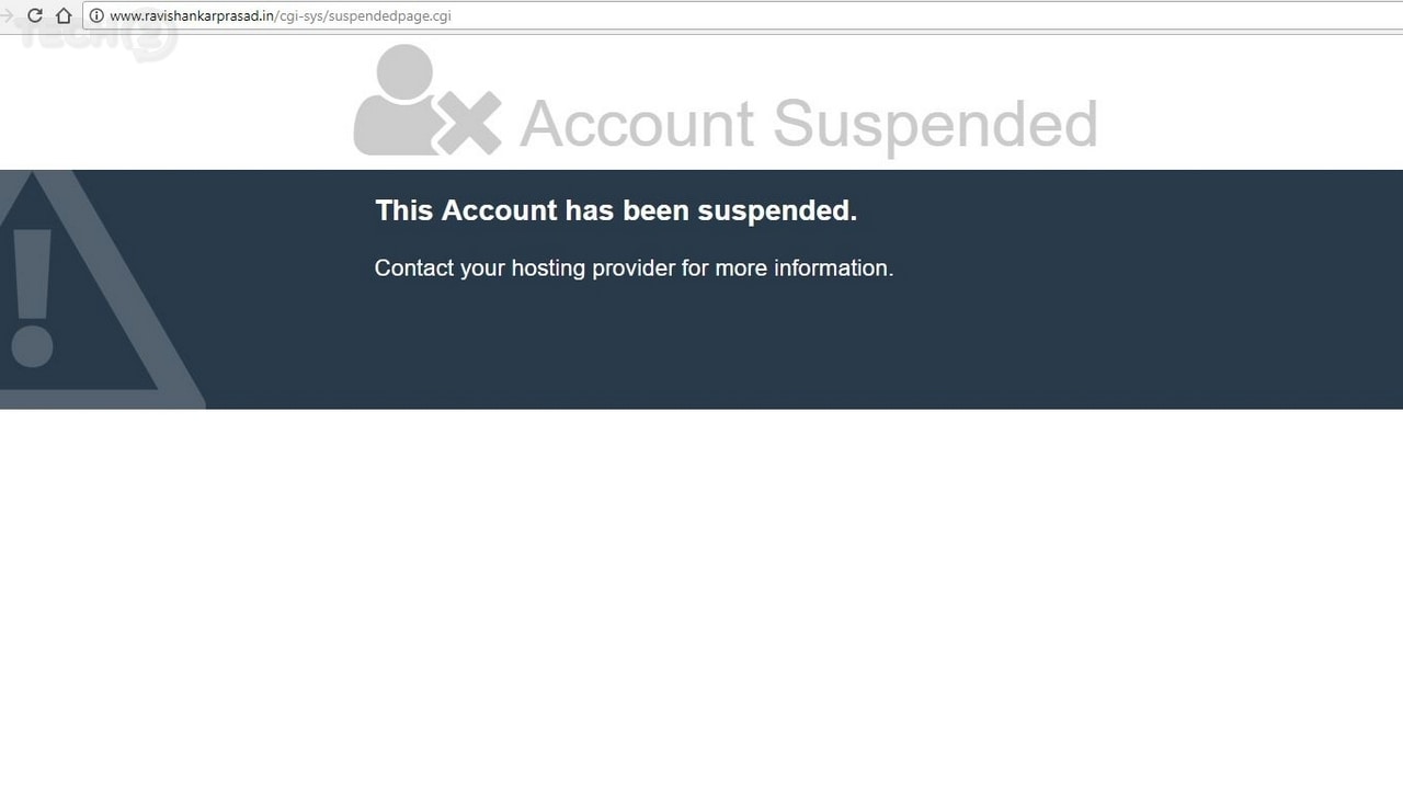 Suspended website