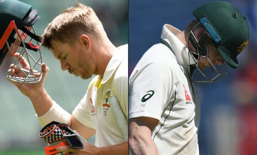 Australia’s David Warner and Steve Smith (right). AFP 