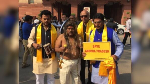 A look at TDP MP N Siva Prasad's unique costumes worn during his protests for special status for Andhra Pradesh
