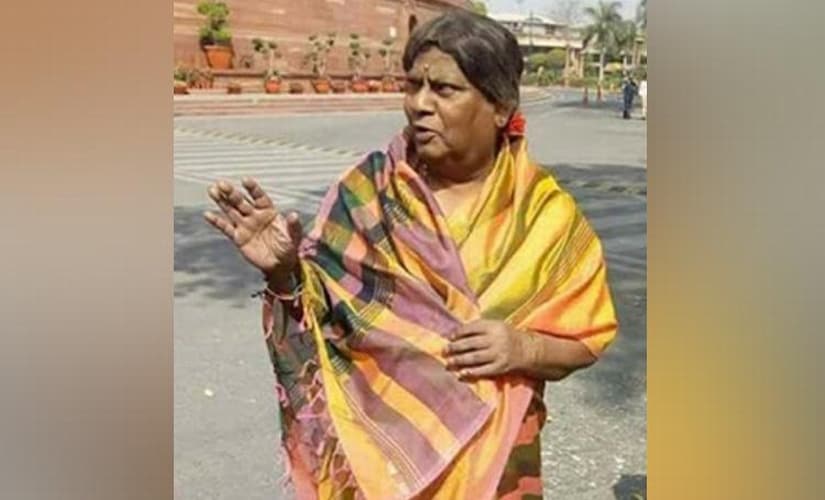 Siva Prasad as a woman. Twitter @rajkarsewak