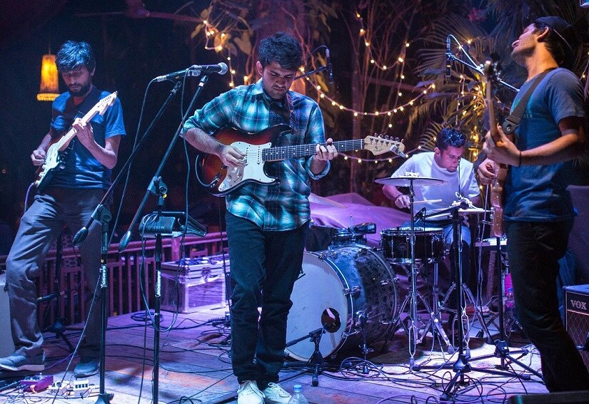 Smalltalk perform live at a gig in Mumbai.