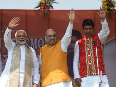 Biplab Kumar Deb sworn-in as new Chief Minister of Tripura: Narendra Modi says govt also for those who did not vote for BJP Biplab Kumar Deb sworn-in as new Chief Minister of Tripura: Narendra Modi says govt also for those who did not vote for BJP