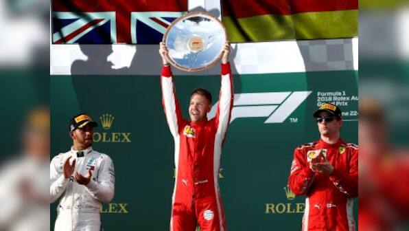 Australian Grand Prix: Lucky Sebastian Vettel snatches Lewis Hamilton’s win in engaging first race of Formula 1 season