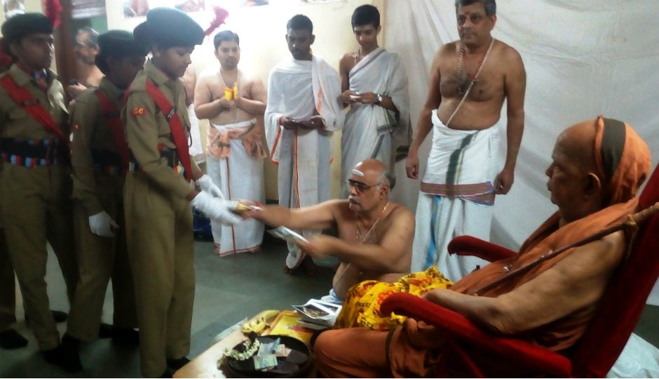 The Kanchi seer was admitted to a private hospital early on Wednesday after he complained of breathlessness. Doctors said the pontiff died following cardiac arrest. Image courtesy: KA Vishwanathan The Kanchi seer was admitted to a private hospital early on Wednesday after he complained of breathlessness. Doctors said the pontiff died following cardiac arrest. Image courtesy: KA Vishwanathan
