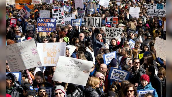 March For Our Lives: Thousands of US students take to the streets demanding action against gun violence
