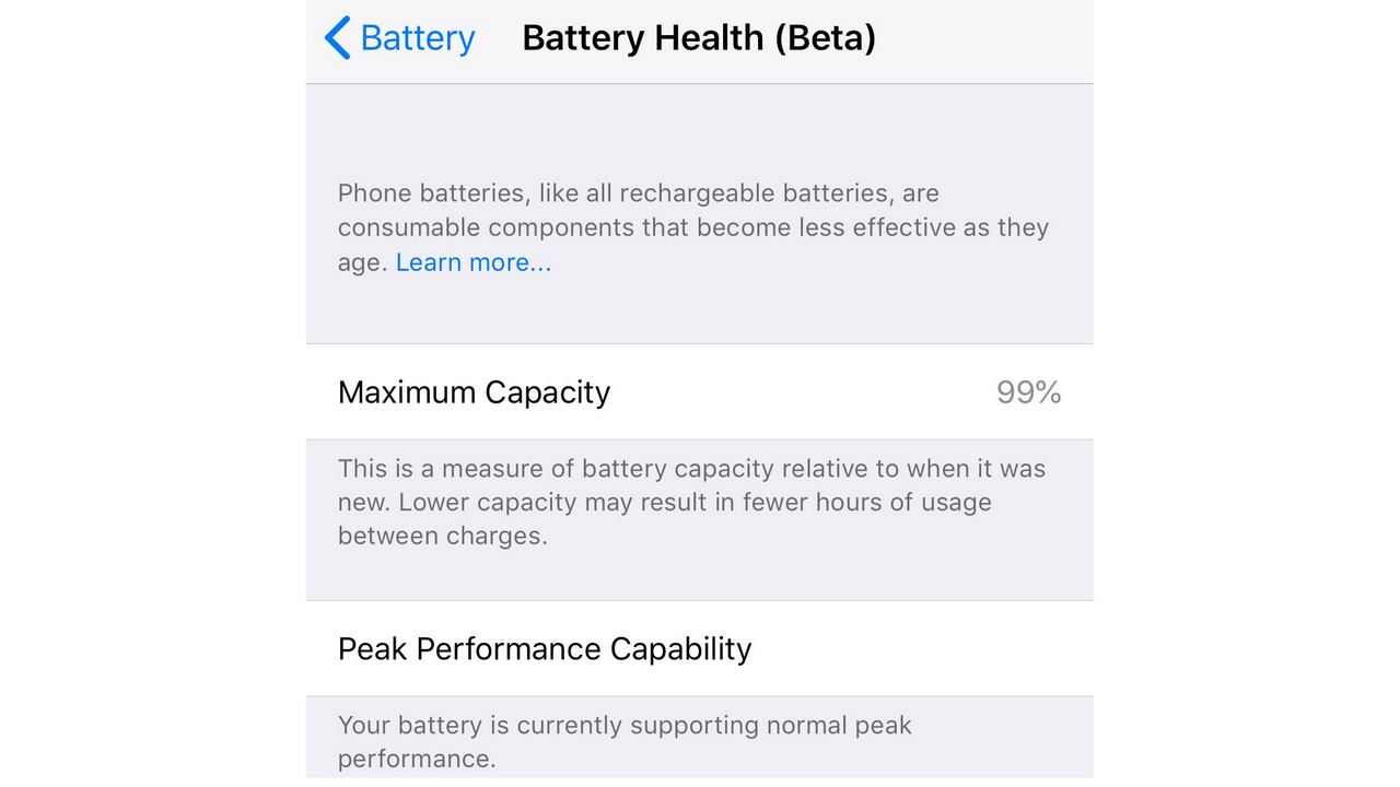 Battery Health feature
