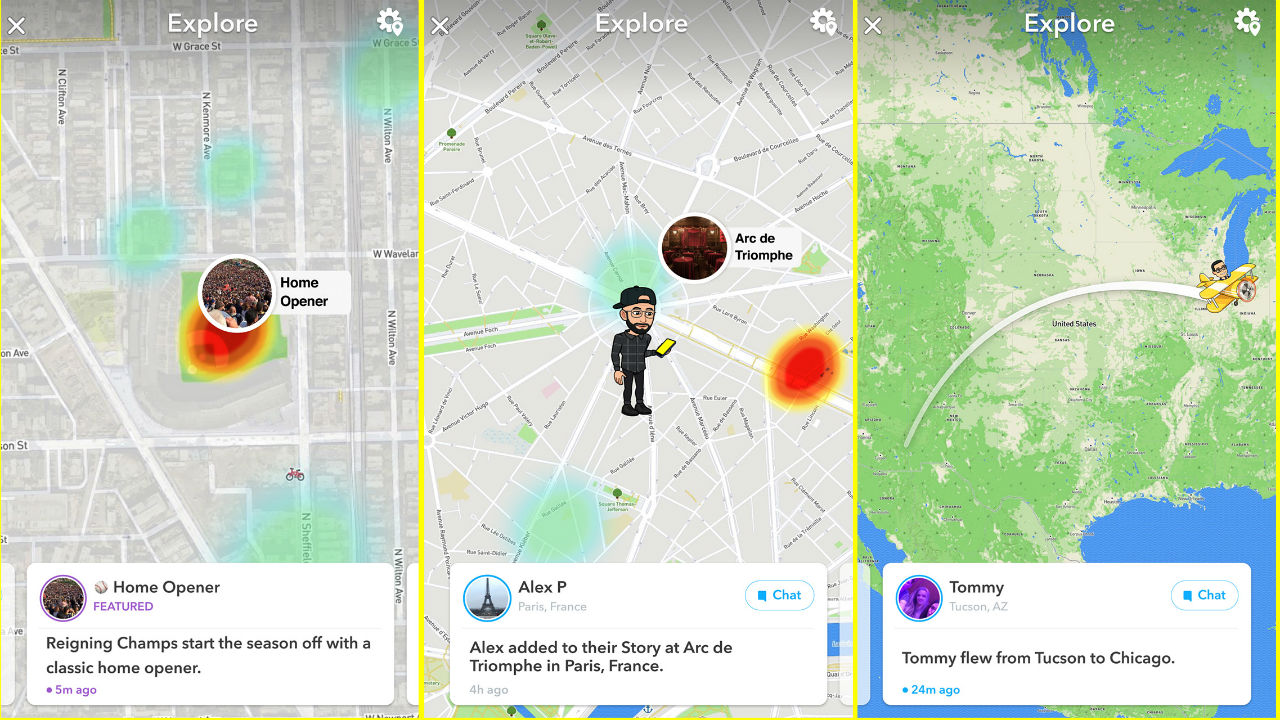 Snap Map will come with an Explroe option soon. Snapchat.