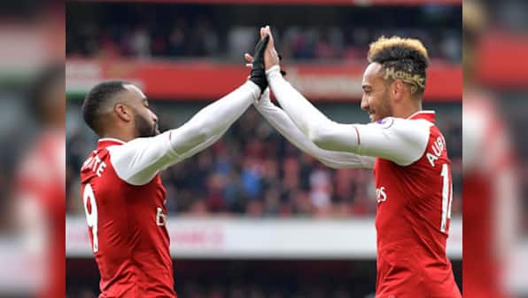 Premier League: Pierre-Emerick Aubameyang's late flourish fuels Arsenal's victory over Stoke City