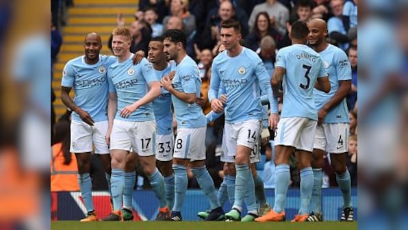 Premier League: Record-chasing Manchester City celebrate title triumph with 5-0 rout of Swansea