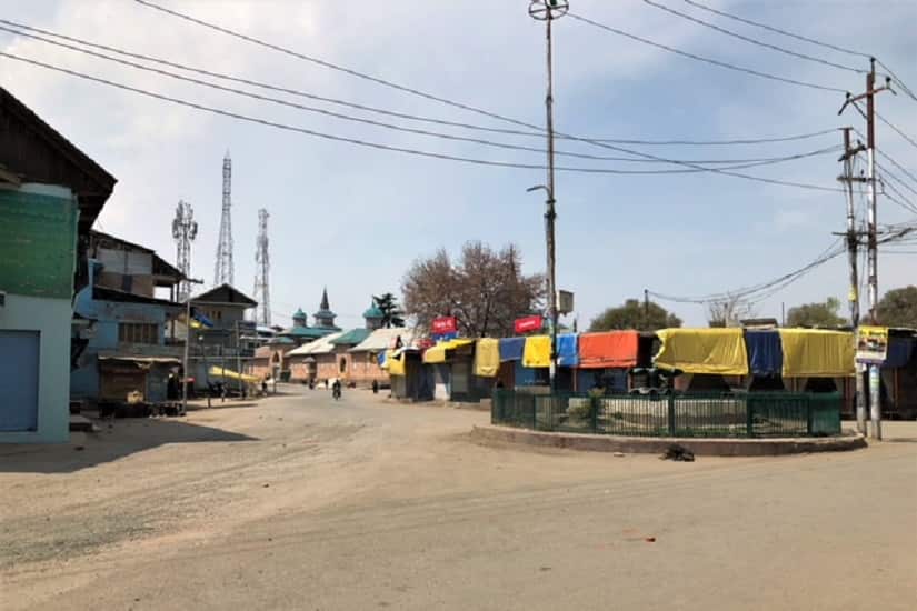 The Shopian town and entire Kashmir witnessed a complete shutdown on Monday, which is likely to continue on Tuesday. Firstpost/Sameer Yasir