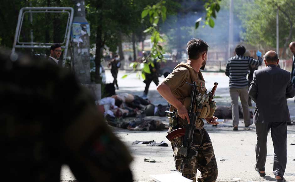 Kabul police spokesman Hashmat Stanikzai said the second explosion came minutes after the first, and targeted reporters at the scene. Kabul police spokesman Hashmat Stanikzai said the second explosion came minutes after the first, and targeted reporters at the scene.