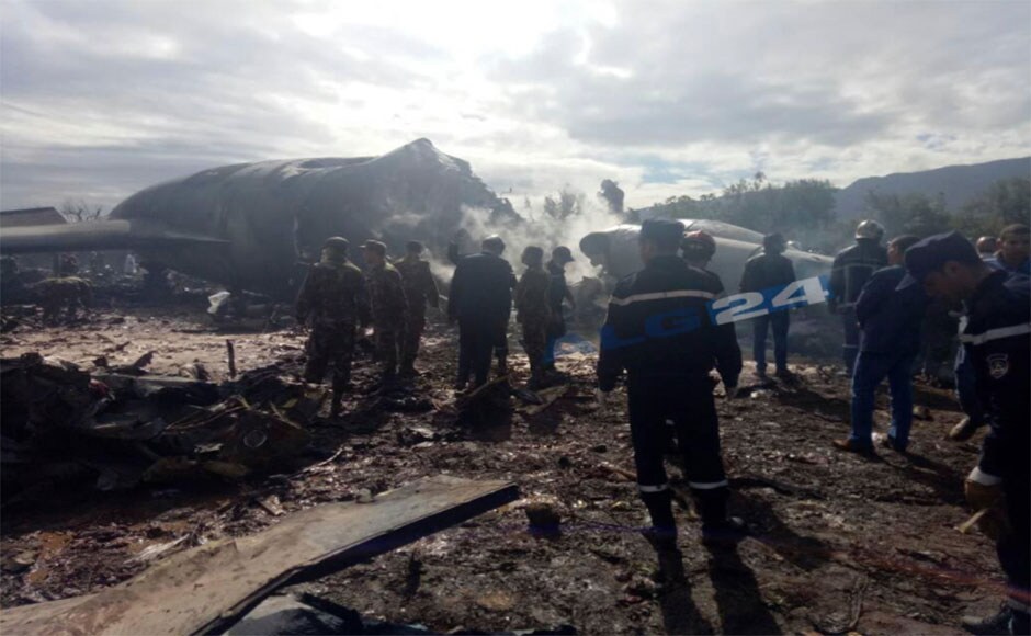 Algerian military plane crashes near field outside base in Boufarik; 257 dead, cause of incident unclear