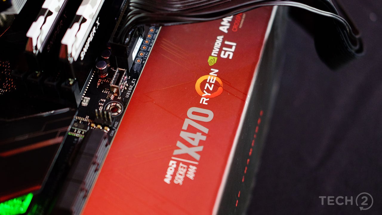 The new X470 chipsets are designed for Ryzen 2. Image: Anirudh Regidi/Tech2