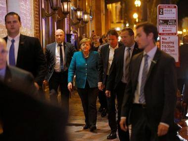 Despite warmth, Angela Merkel and Donald Trump still differ on trade and Iran nuclear deal