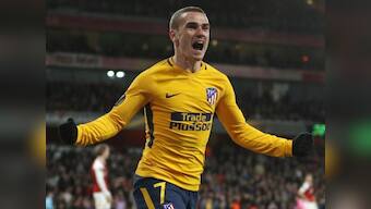 Europa League: Antoine Griezmann's late equaliser gives Atletico Madrid the edge over Arsenal in semi-final tie