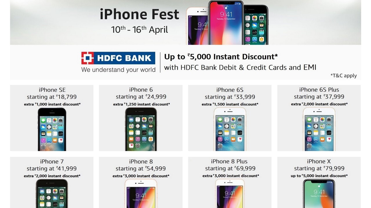 Amazon Iphone Fest Sees Iphone X Selling For Rs 79 999 With Iphone 8 Priced At Rs 54 999 Technology News Firstpost