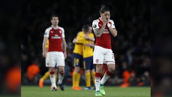 Europa League: Familiar frailties haunt Arsenal as Atletico Madrid's dogged resistance hands them advantage