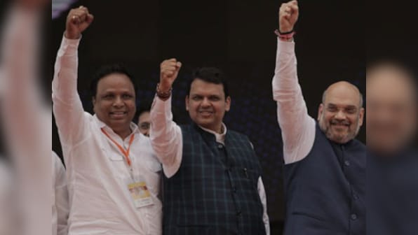 BJP Foundation Day: Amit Shah, Devendra Fadnavis woo Shiv Sena as Uddhav Thackeray threatens to split