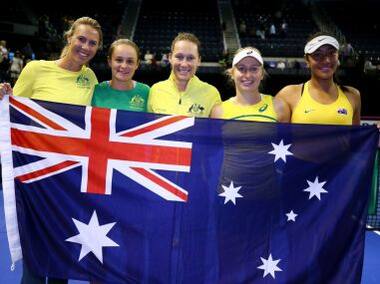 Fed Cup: Daria Gavrilova wins to send Australia into World Group; Japan win decisive doubles to beat Britain 3-2