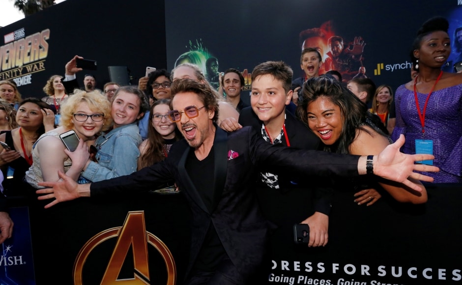 Avengers: Infinity War stars Robert Downey Jr, Chadwick Boseman attend film's premier in LA