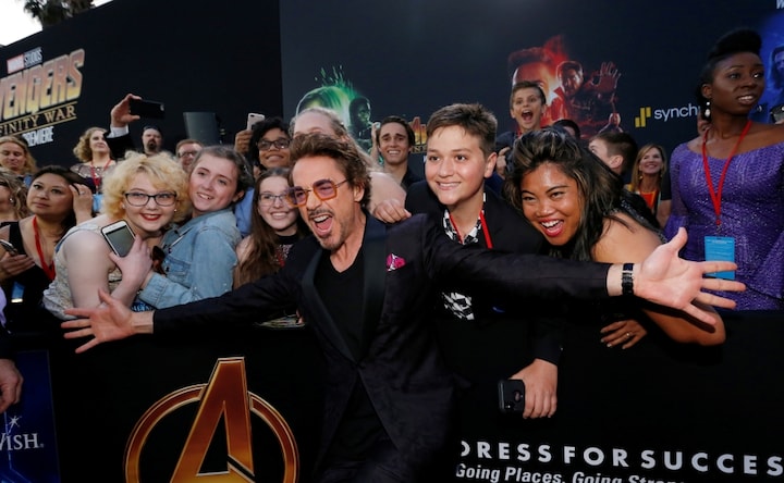 Avengers: Infinity War stars Robert Downey Jr, Chadwick Boseman attend film's premier in LA