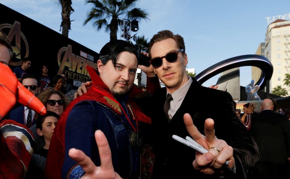 Avengers: Infinity War stars Robert Downey Jr, Chadwick Boseman attend film's premier in LA