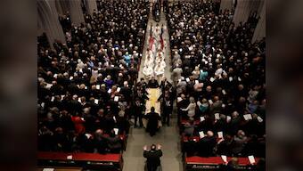 Laughter, tears mark Barbara Bush's funeral as hundreds gather to pay last respects to former first lady in Houston
