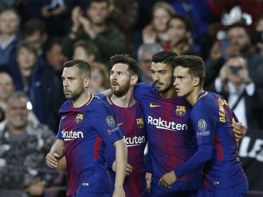 Barcelona took a major step towards the semi-final with a 4-1 win over AS Roma in the 1st leg of the Champions League quarter-final. AP