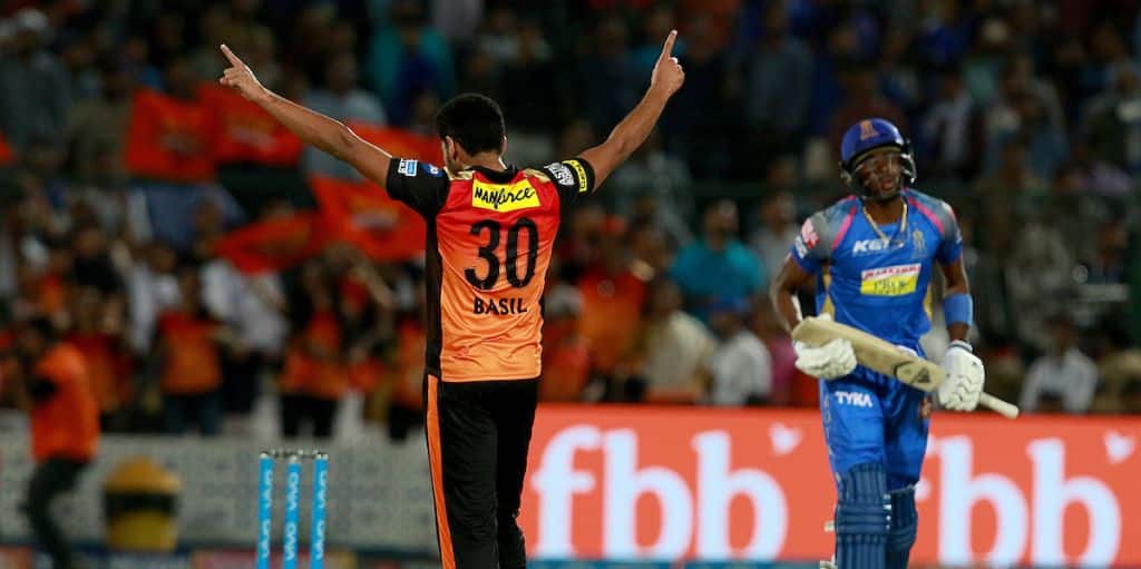 IPL 2018 Basil Thampi's pace, ability to bowl yorkers crucial factors