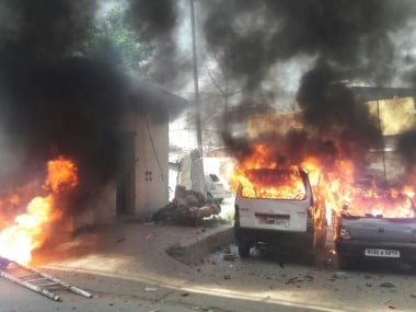 Visuals of violence in Meerut. Image courtesy: Team101Reporters
