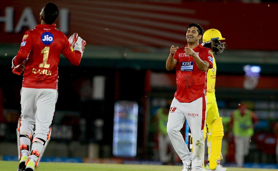 Mohit Sharma held his nerves in the last over as he was bowling to none other than MS Dhoni, defending 17 runs. He bowled as per the plan, pitching the ball just inside the tram-line. Sportzpics Mohit Sharma held his nerves in the last over as he was bowling to none other than MS Dhoni, defending 17 runs. He bowled as per the plan, pitching the ball just inside the tram-line. Sportzpics