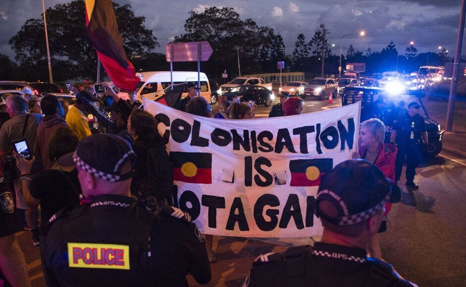 However, the opening ceremony had its share of detractors too. There were protests outside the Carrara Stadium. AFP However, the opening ceremony had its share of detractors too. There were protests outside the Carrara Stadium. AFP
