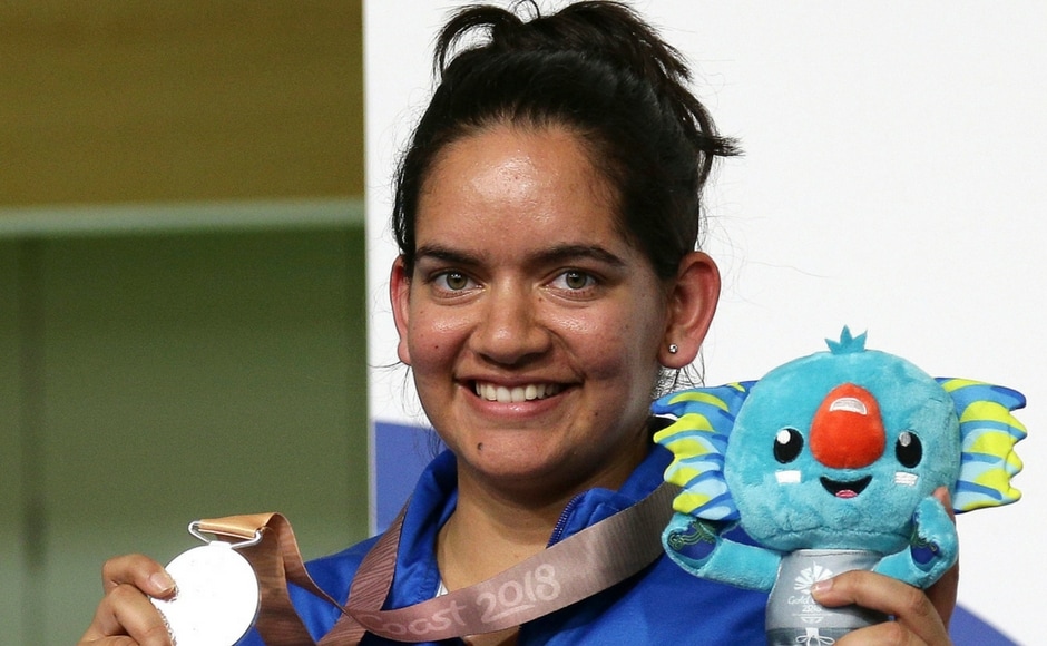 Anjum Moudgil of India poses with her silver medal during the women's 50m Rifle 3P final at the Belmont Shooting Centre. AP Anjum Moudgil of India poses with her silver medal during the women's 50m Rifle 3P final at the Belmont Shooting Centre. AP