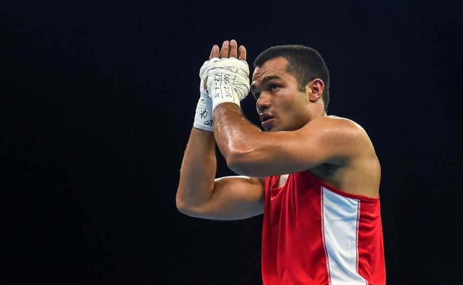 India's Vikas Krishan celebrates after his win against Northern Ireland's Steven Donnelly in the Men's 75kg Boxing Semifinals at the Commonwealth Games 2018 in Gold Coast. PTI India's Vikas Krishan celebrates after his win against Northern Ireland's Steven Donnelly in the Men's 75kg Boxing Semifinals at the Commonwealth Games 2018 in Gold Coast. PTI