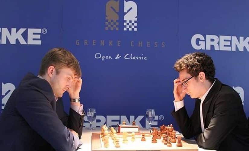 Caruana during his final round game. Image courtesy: Georgios Souleidis